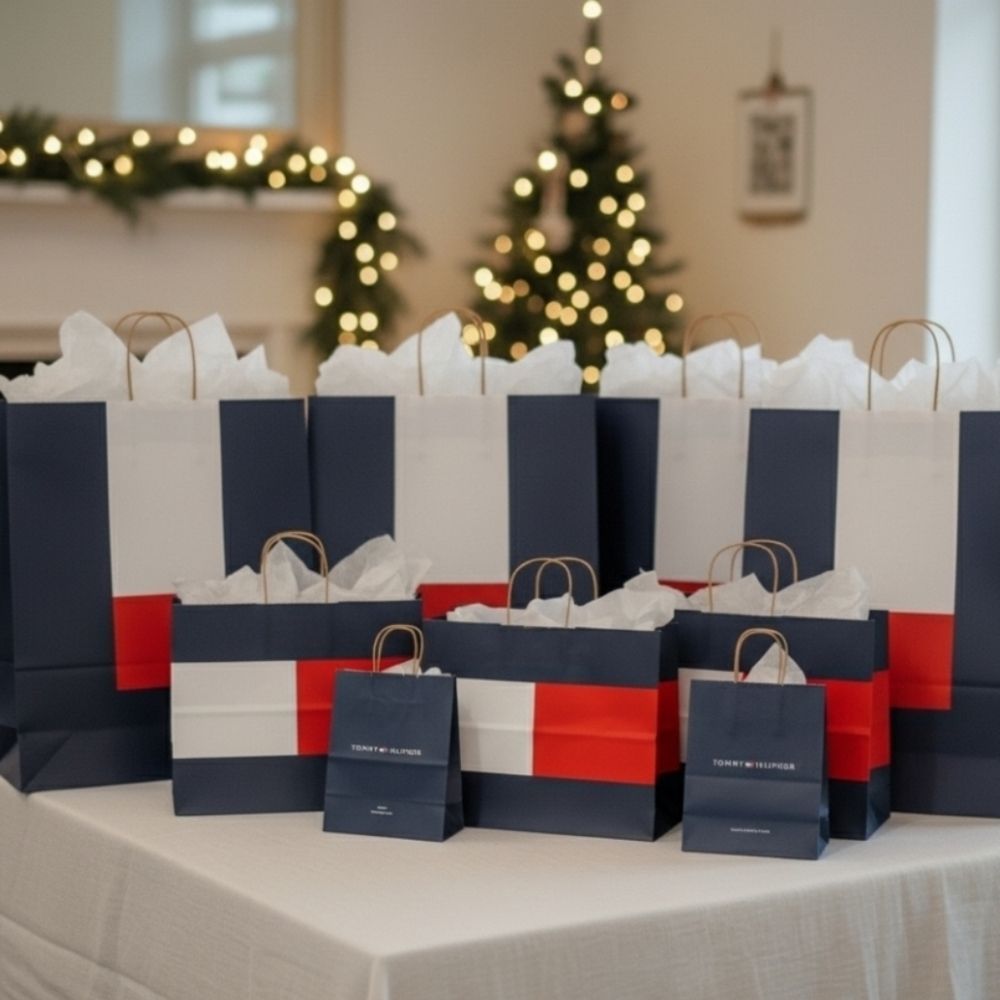 9pcs Tommy Hilfiger Shopping Bag Set